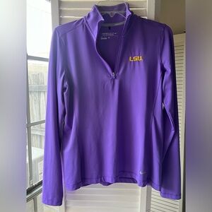 LSU Dri-Fit Golf Tour Performance Long Sleeved 1/4 Zip Size M